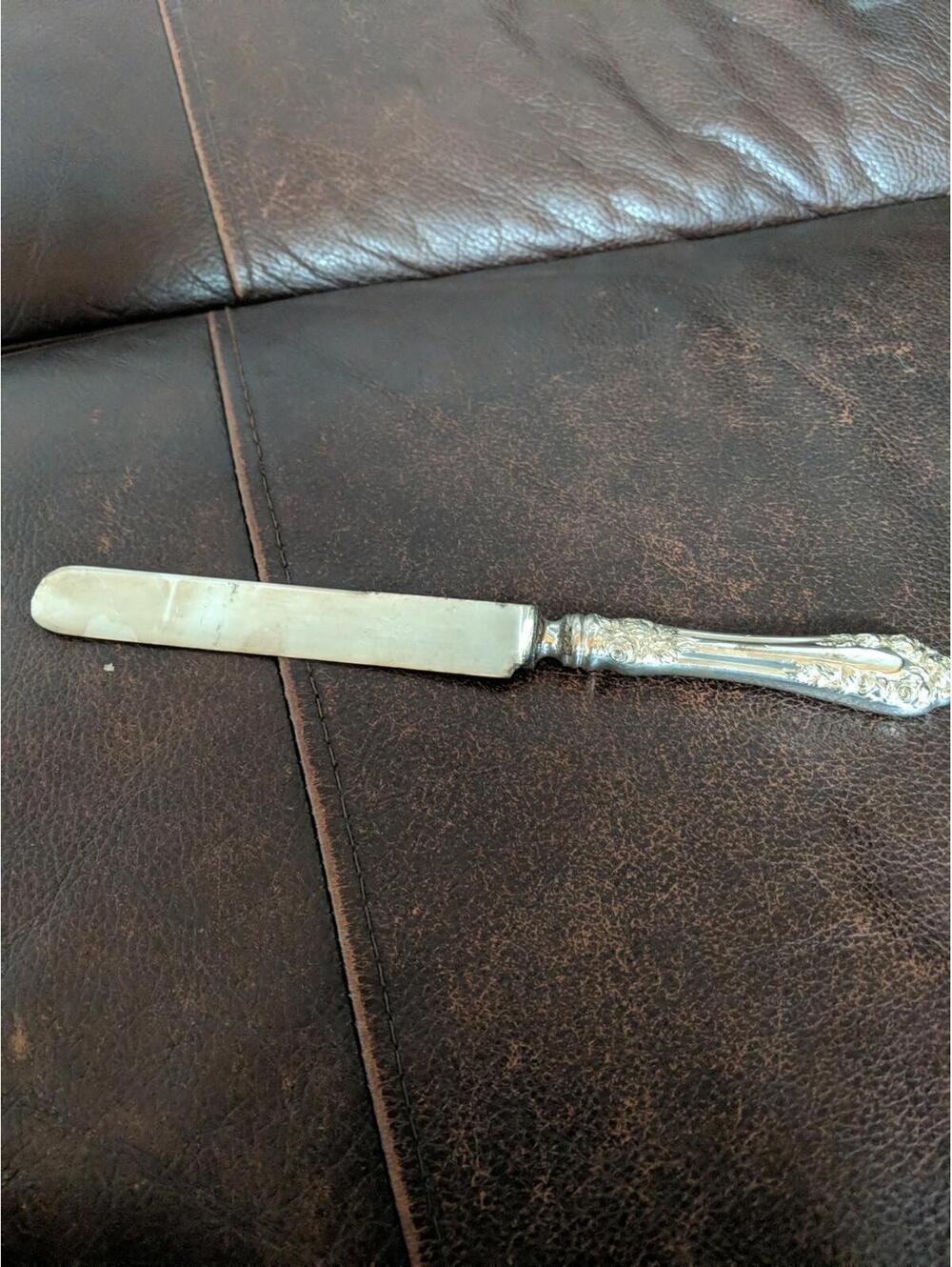 R W & S Sterling Knife 83g Weight Blade Not Stamped Stainless, Sterling?